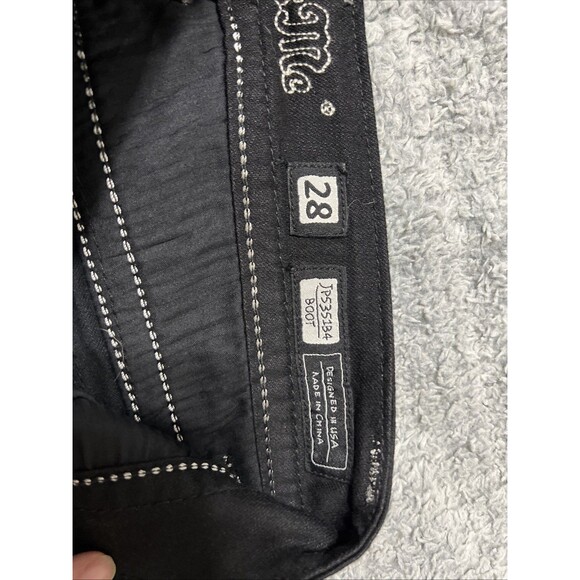 Miss me boot cut embellished pocket jeans black size 28 Y2K - Picture 8 of 9